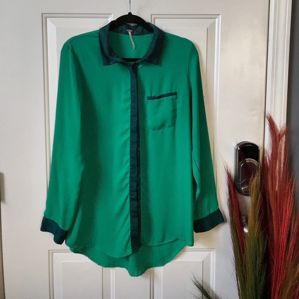 Free People Button Up Blouse